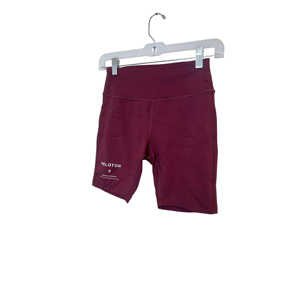 Peloton Shorts Womens Small Purple High Rise 7" Biker Athletic Cycling Gym